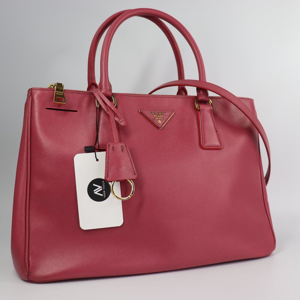 PRADA Saffiano Lux Medium Galleria Double Zip Tote